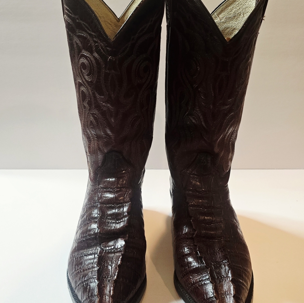 DURANGO ALLIGATOR BROWN LEATHER Boots SIZE 9.5 EE men’s